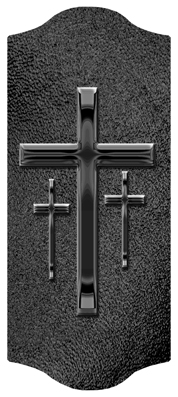 DARAY-C-517-BK-SH-BK Black 3 Crosses Shimmer Black